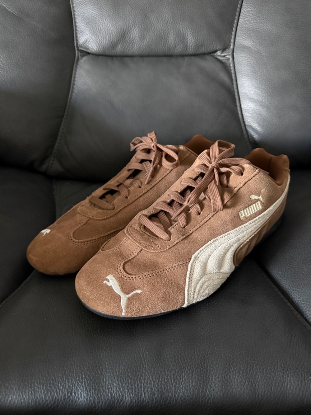PUMA Speedcat OG - Mocha Brown / Sail - Size 10 (Narrow Fit)